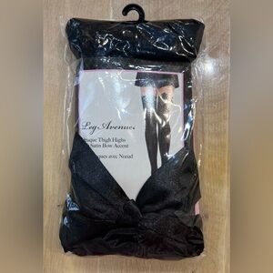 Leg Avenue‎ Opac Thigh Highs with Satin Bow Accent OS